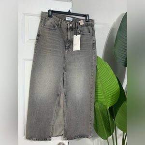 Zara LONG DENIM SKIRT